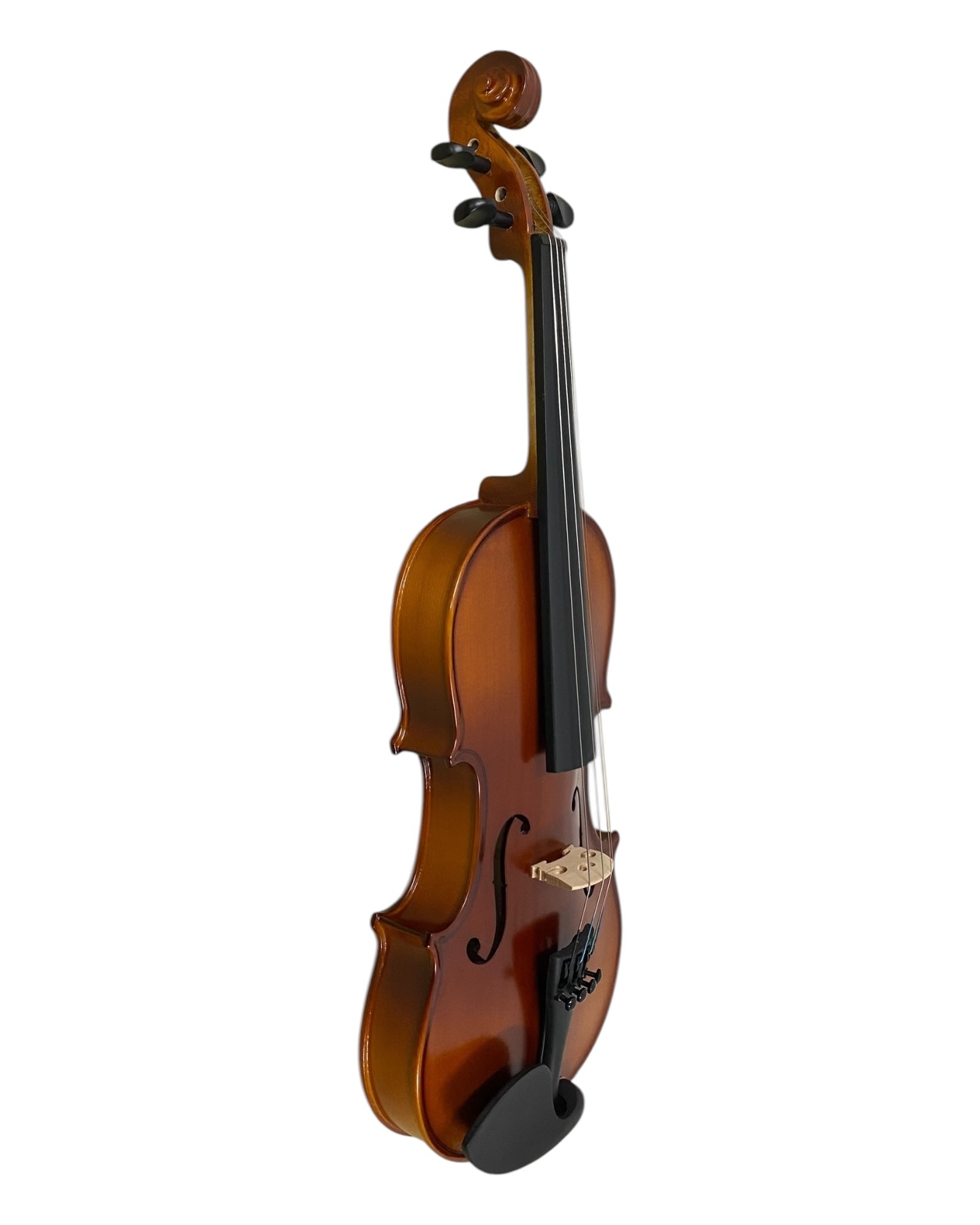 Caraya MV001VT Solid Spruce Top 4/4 3/4 1/2 Size Violin Outfit in Vintage Polish w/ Foam Case, Bow, and Rosin