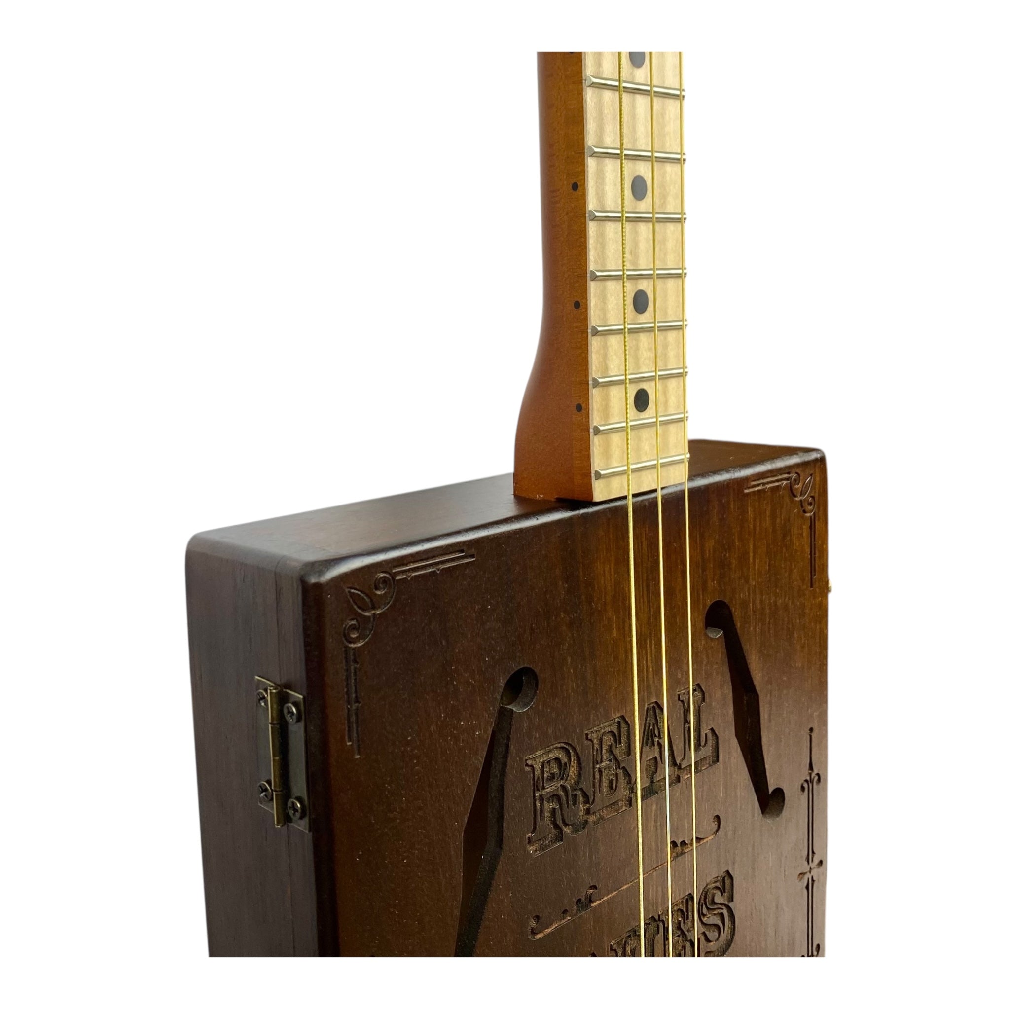 Haze Model X1 DIY Cigar Box Guitar Kit – Mahogany “Blues” Style with Upgradable Guitar Slide (optional)