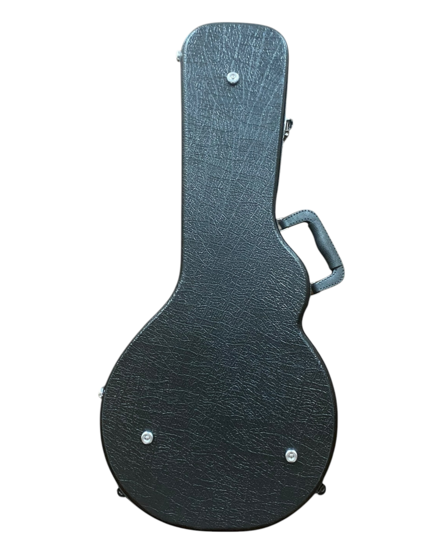 Caraya Black Leather Flat-Top Lockable Padded Hard Case for F-Style Mandolin w/ Extra Key - MFC001