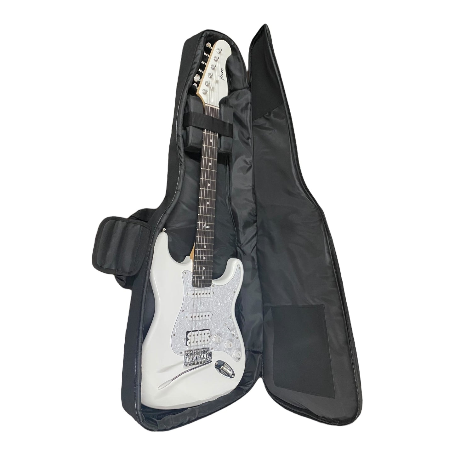 Haze 10mm Padded Electric Guitar Gig Bag w/ Adjustable Neck Cradle & Backpack Straps - EGB101