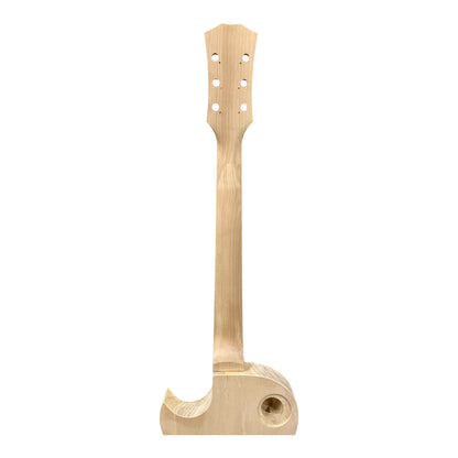 E238DIY Arched Top Solid Basswood Body Maple Set-Neck HLP H-H Electric Guitar DIY Kit - Complete No-Soldering w/ 3-Ply Ivory Trims & Chrome Hardware