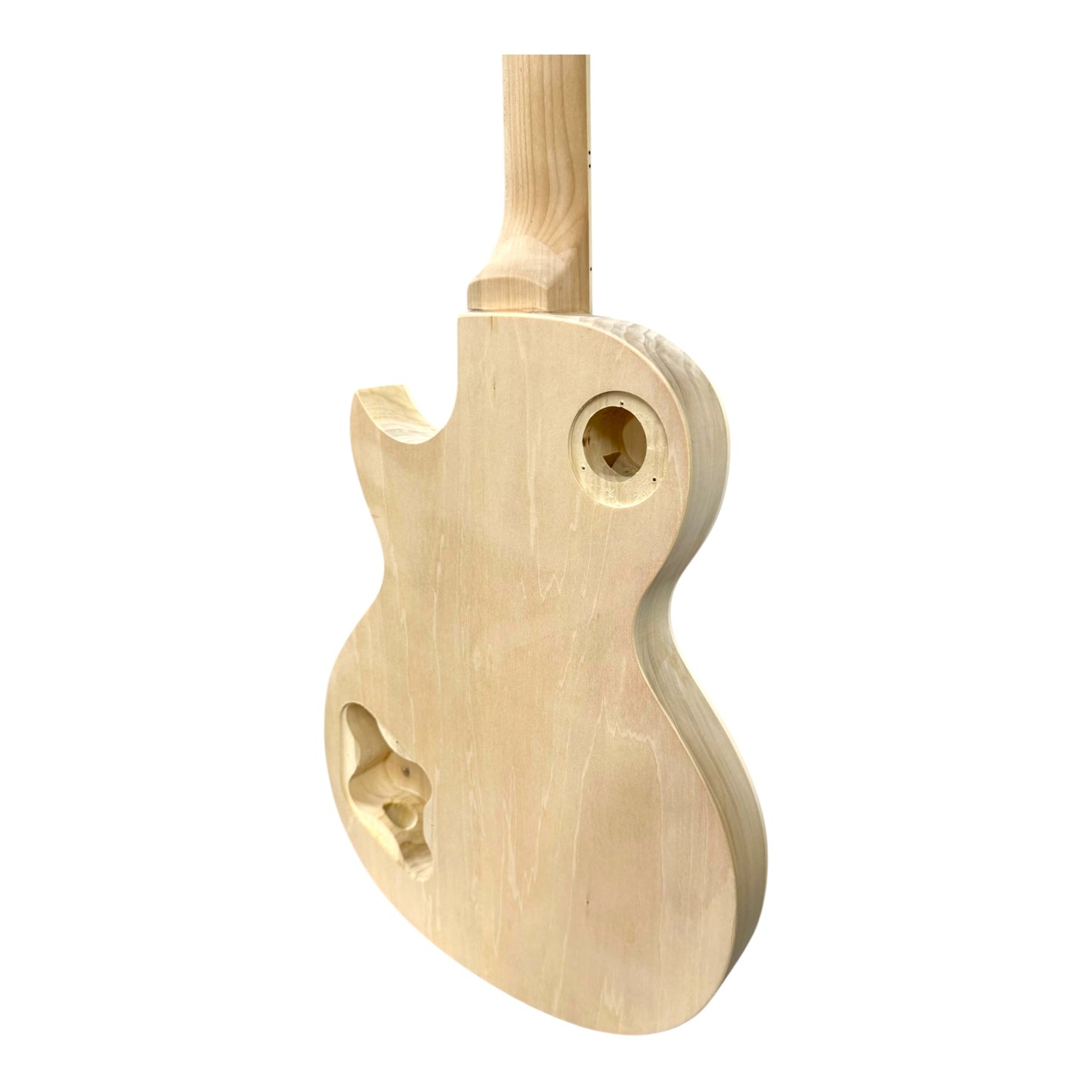 E238DIY Arched Top Solid Basswood Body Maple Set-Neck HLP H-H Electric Guitar DIY Kit - Complete No-Soldering w/ 3-Ply Ivory Trims & Chrome Hardware
