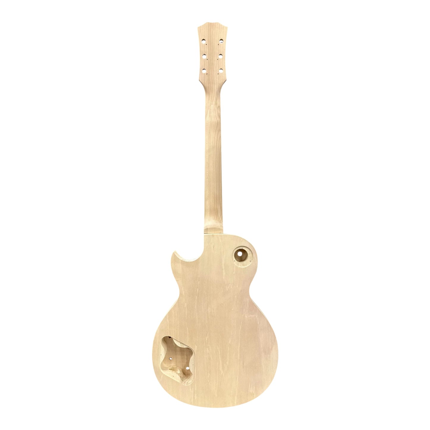 E238DIY Arched Top Solid Basswood Body Maple Set-Neck HLP H-H Electric Guitar DIY Kit - Complete No-Soldering w/ 3-Ply Ivory Trims & Chrome Hardware