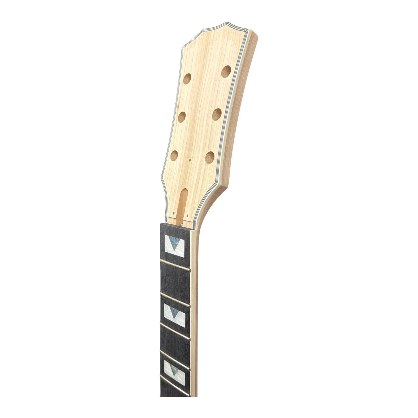 E238DIY Arched Top Solid Basswood Body Maple Set-Neck HLP H-H Electric Guitar DIY Kit - Complete No-Soldering w/ 3-Ply Ivory Trims & Chrome Hardware