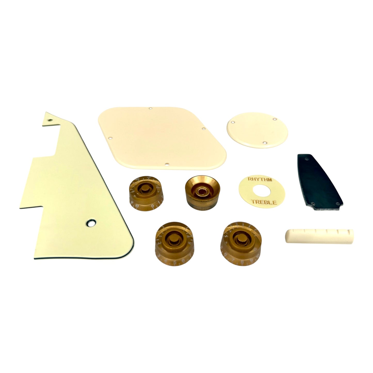 E238DIY Arched Top Solid Basswood Body Maple Set-Neck HLP H-H Electric Guitar DIY Kit - Complete No-Soldering w/ 3-Ply Ivory Trims & Chrome Hardware