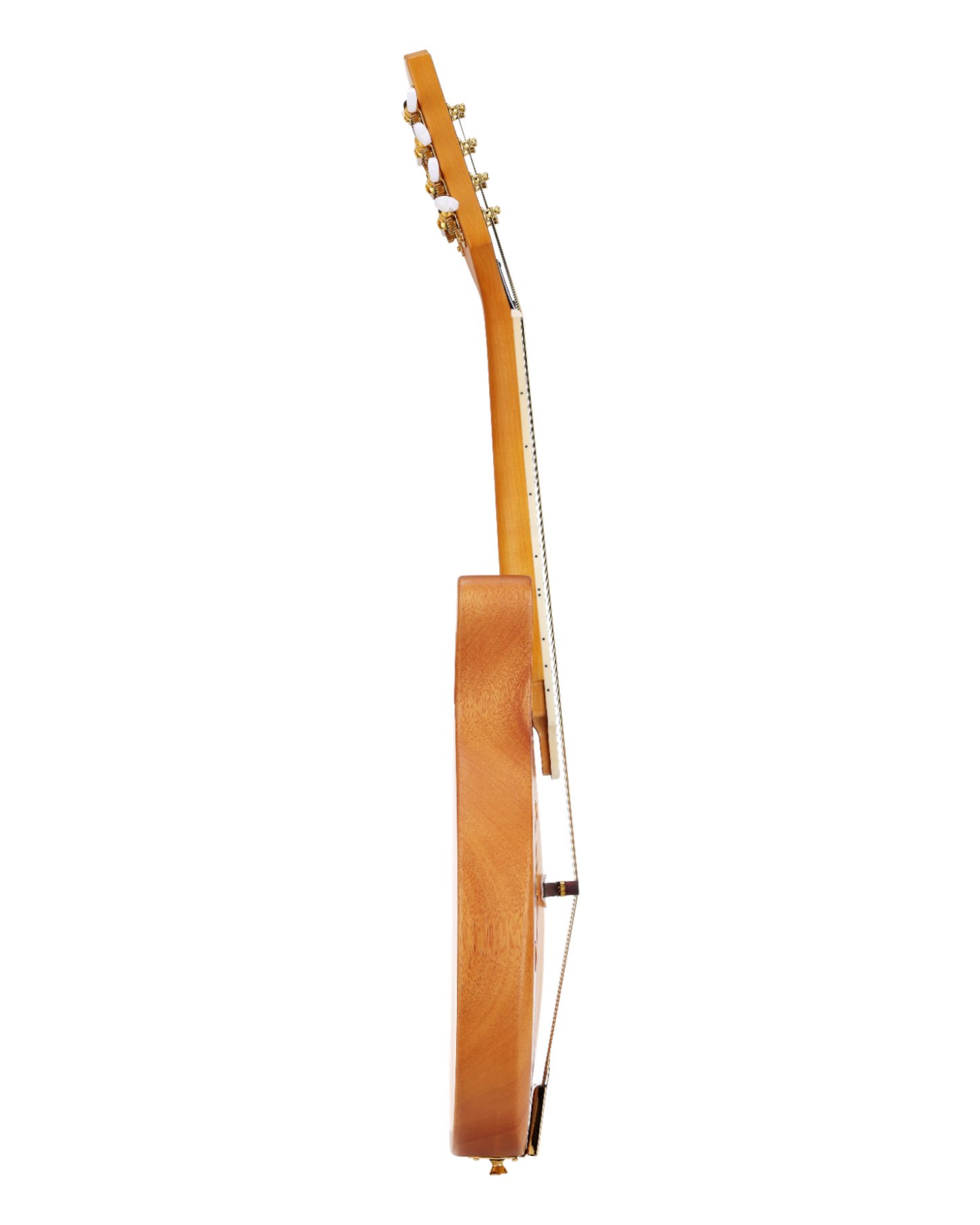 Caraya Solid Okoume Paulownia "Modern Twist" Mandolin in Sunburst w/ Bevelled Edges & Gold Hardware - DMA40