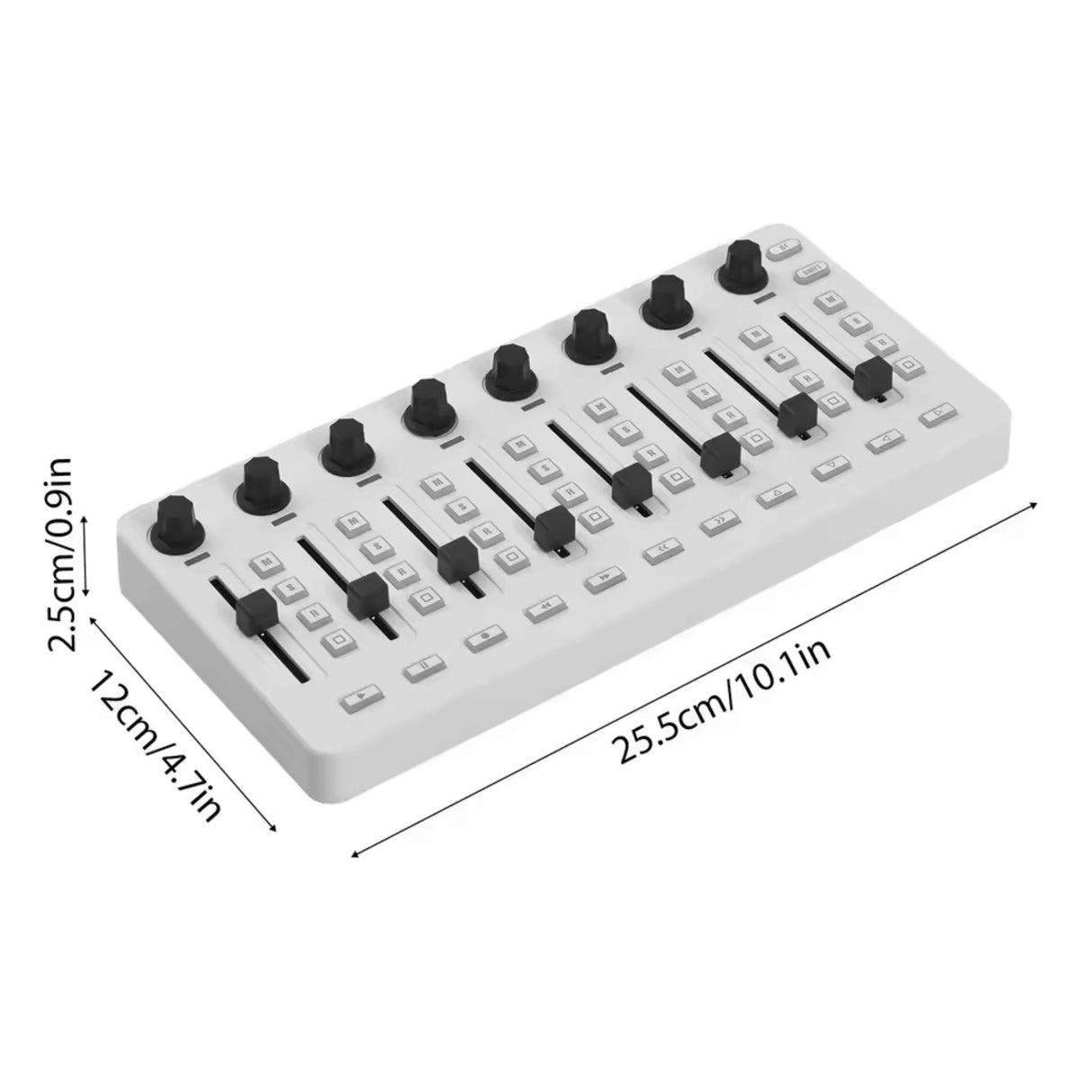 M-VAVE SMCMIXER Wireless DAW MIDI Control Surface w/ 8 Touch-Sensitive Faders, 8 Rotary Encoders & 43 Assignable Buttons