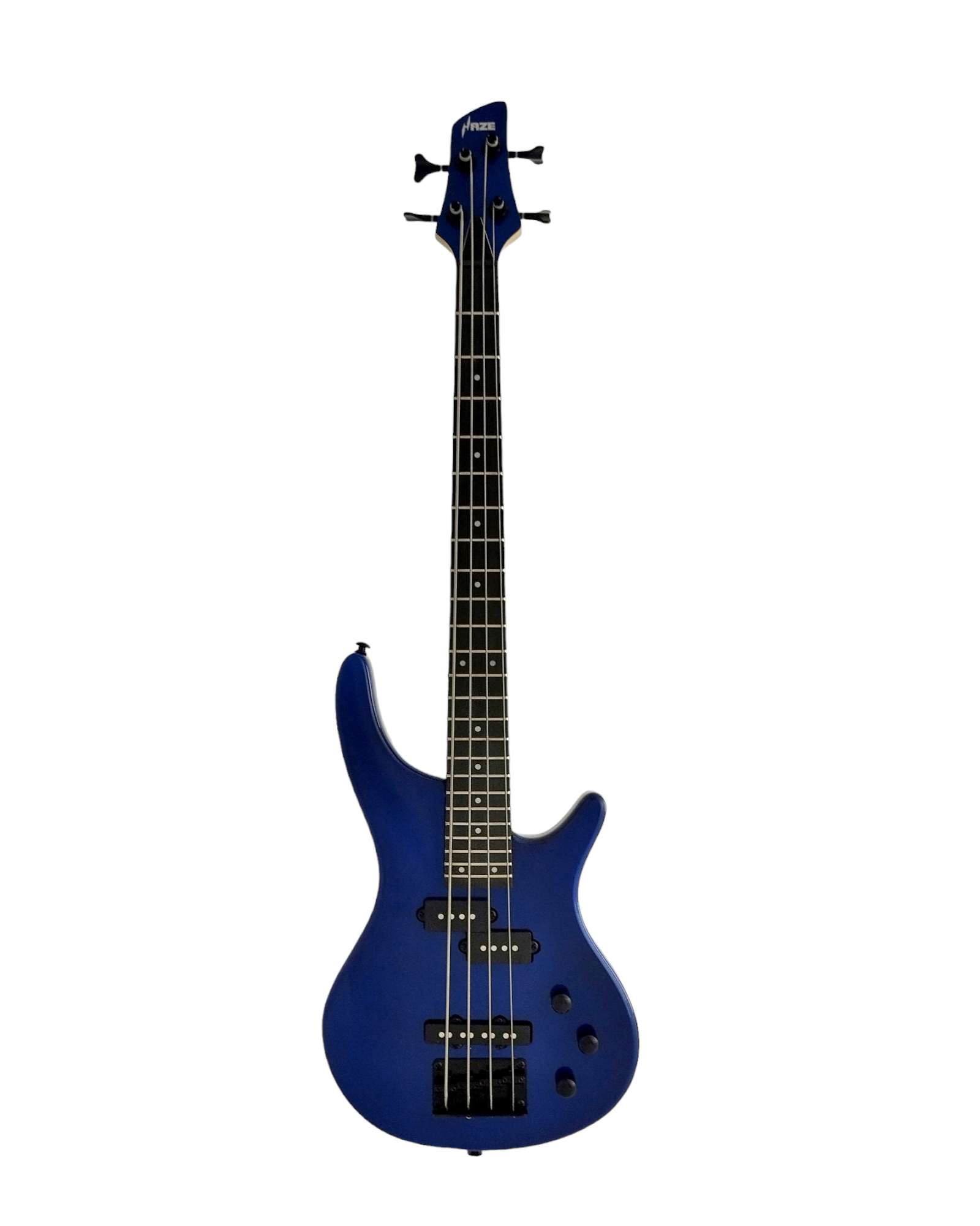 1/2 Size HAZE Electric Bass Guitar, Navy Metallic Blue 24 Frets, SBG385JB34