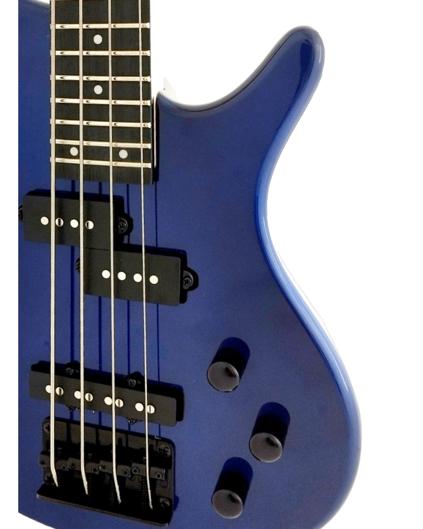 Haze 3/4 Shortscale Split-Coil Humbucker Electric Bass Guitar - Navy SBG385JB34