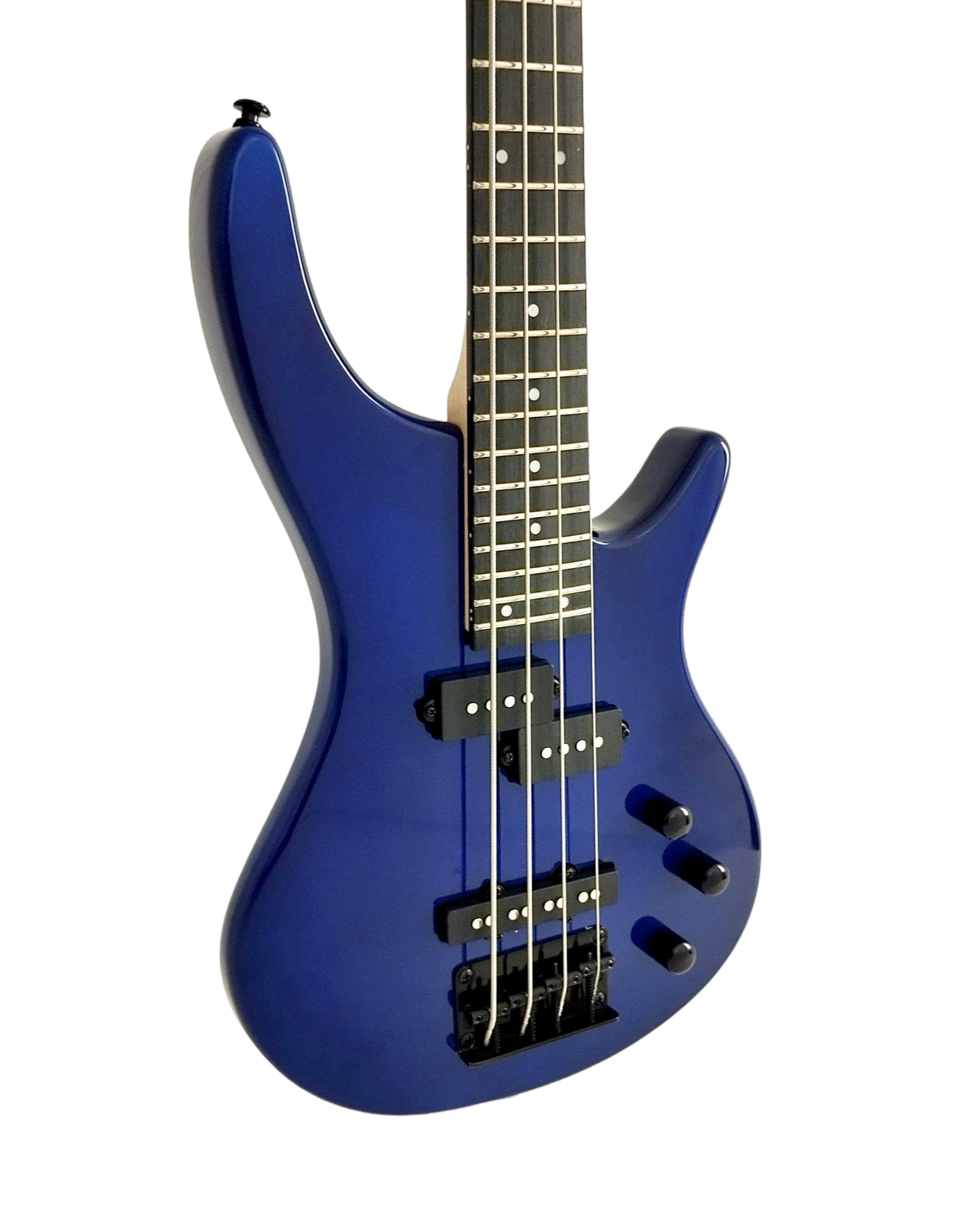 1/2 Size HAZE Electric Bass Guitar, Navy Metallic Blue 24 Frets, SBG385JB34