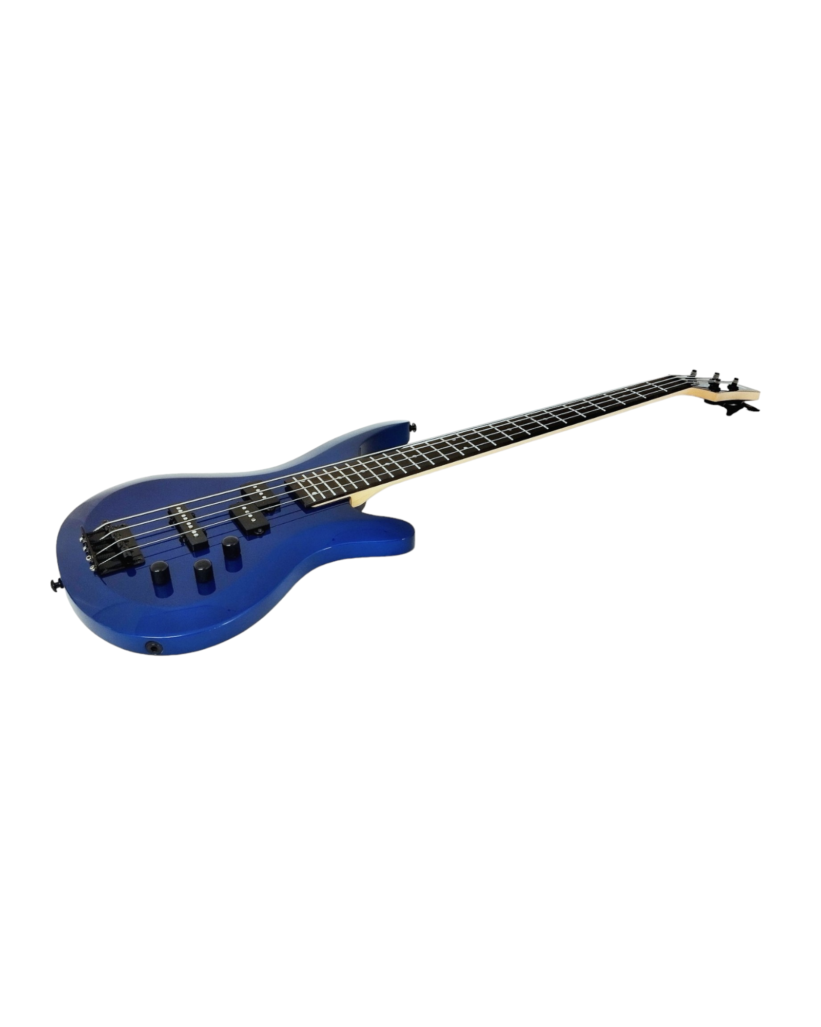 Haze SBG385JB Electric Bass Guitar, 4-String, Navy Metallic Blue with Accessories and Haze CUBEBABY Multi Effects Pedals(Optional)