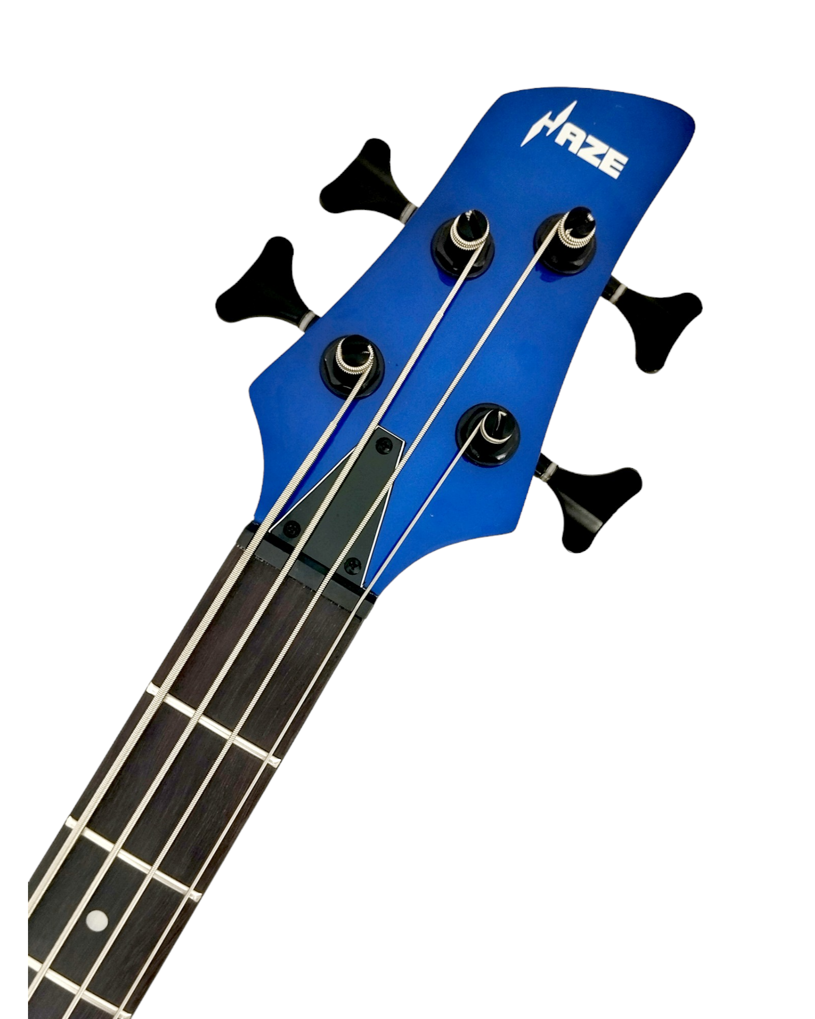 Haze SBG385JB Electric Bass Guitar, 4-String, Navy Metallic Blue with Accessories and Haze CUBEBABY Multi Effects Pedals(Optional)