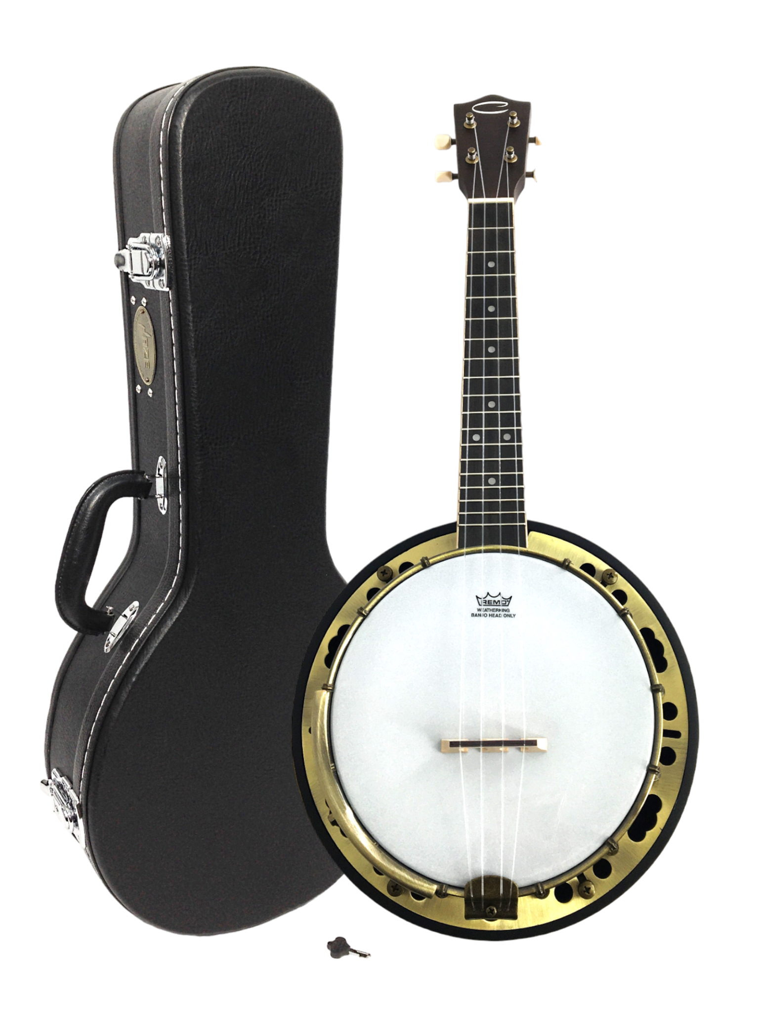 Caraya 4-String Maple Body Resonator Banjolele - Natural SBJUK118