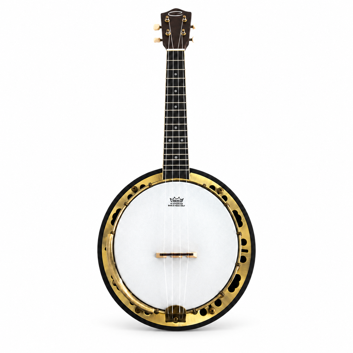 Caraya 4-String Maple Body Resonator Banjolele - Natural SBJUK118 with Optional Hard Case