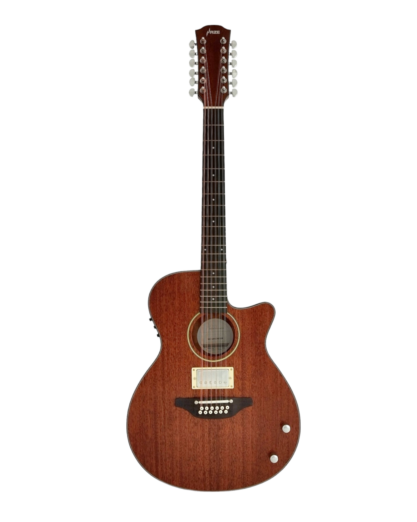 Haze  12-String Hybrid special Acoustic-Electric Guitar - Solid top  Natural SDG82812CHEQSM