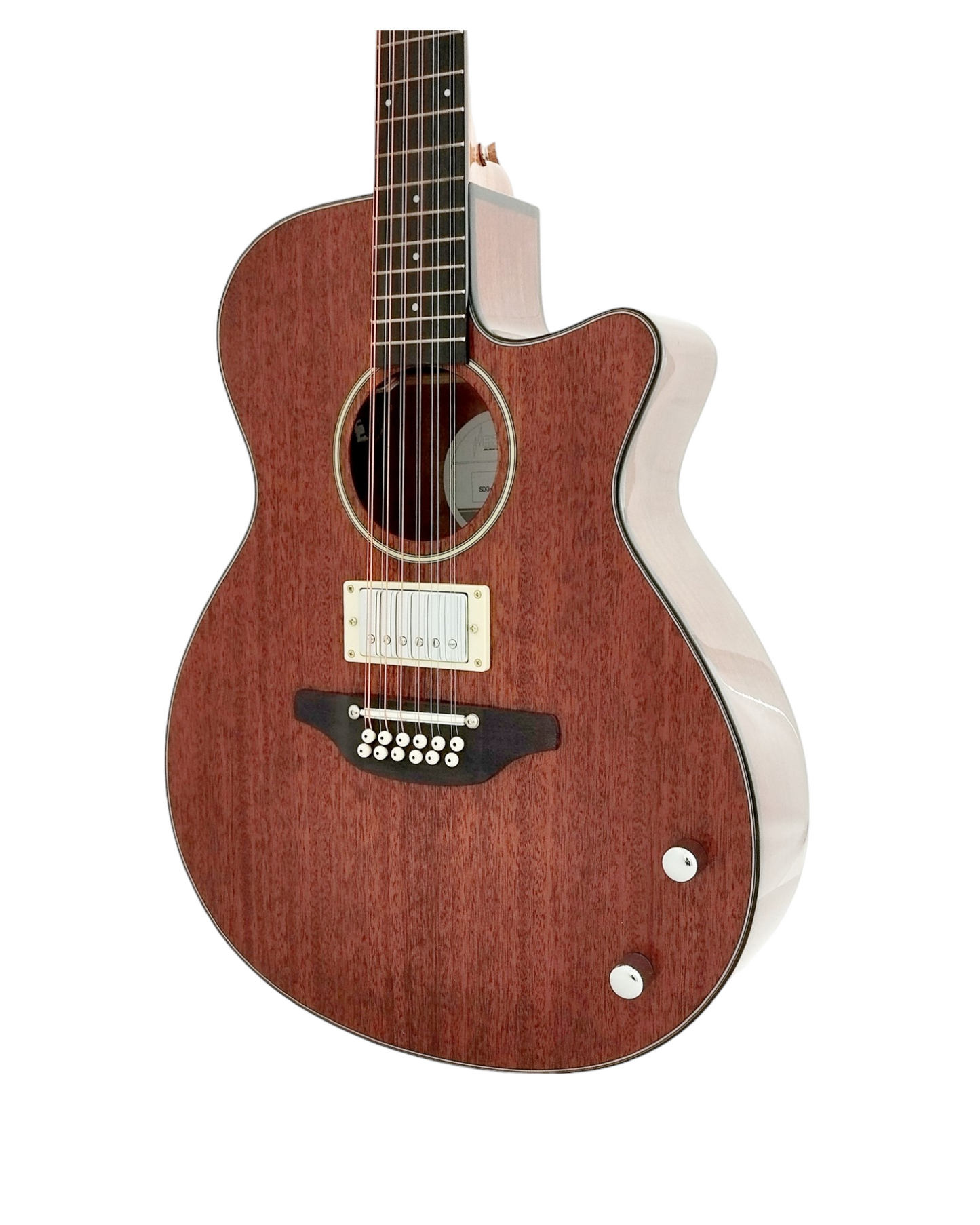 Haze  12-String Hybrid special Acoustic-Electric Guitar - Solid top  Natural SDG82812CHEQSM