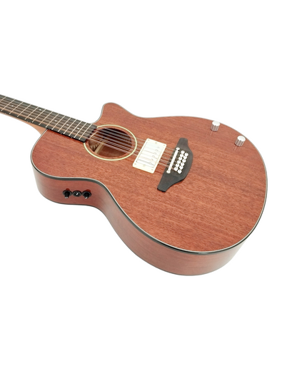 Haze  12-String Hybrid special Acoustic-Electric Guitar - Solid top  Natural SDG82812CHEQSM