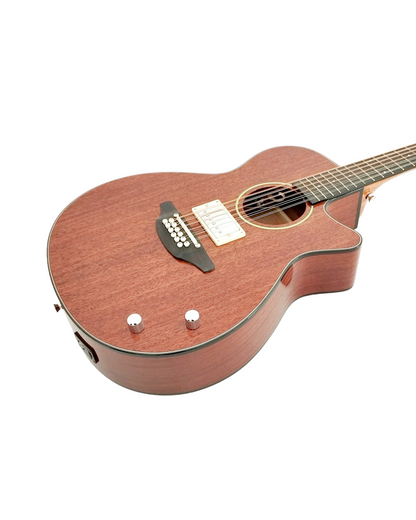 Haze  12-String Hybrid special Acoustic-Electric Guitar - Solid top  Natural SDG82812CHEQSM