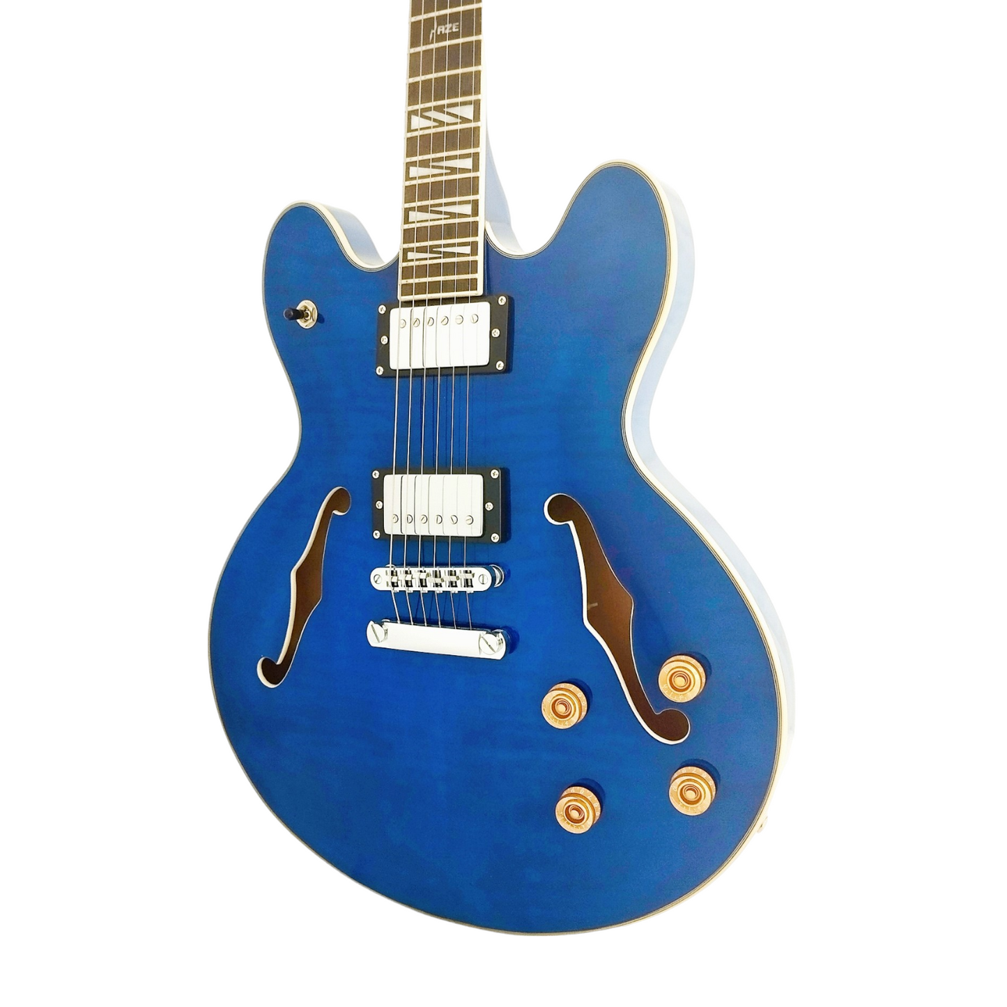 Haze Semi-Hollow Flame Maple HES Electric Guitar - Blue SEG272TBL