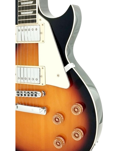 Haze Single-Cut Arched Maple Mahogany Set-Neck Electric Guitar - Vintageburst SEG277BS