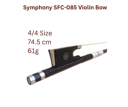 Symphony SFC08544 High Quality Lightweight Carbon Fibre Violin Bow - 4/4