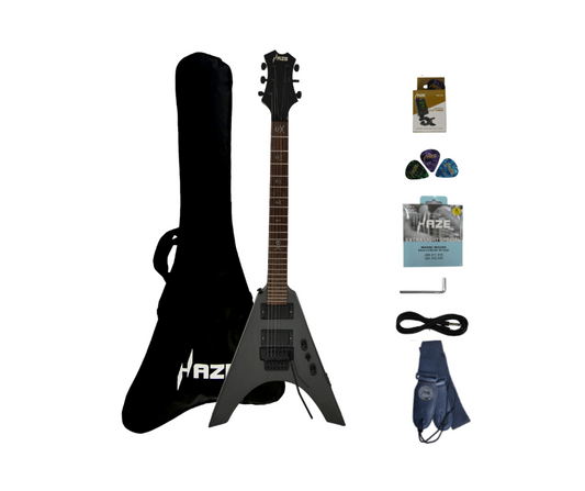 Haze HH Floyd Rose HFV Electric Guitar - Grey SFV40J