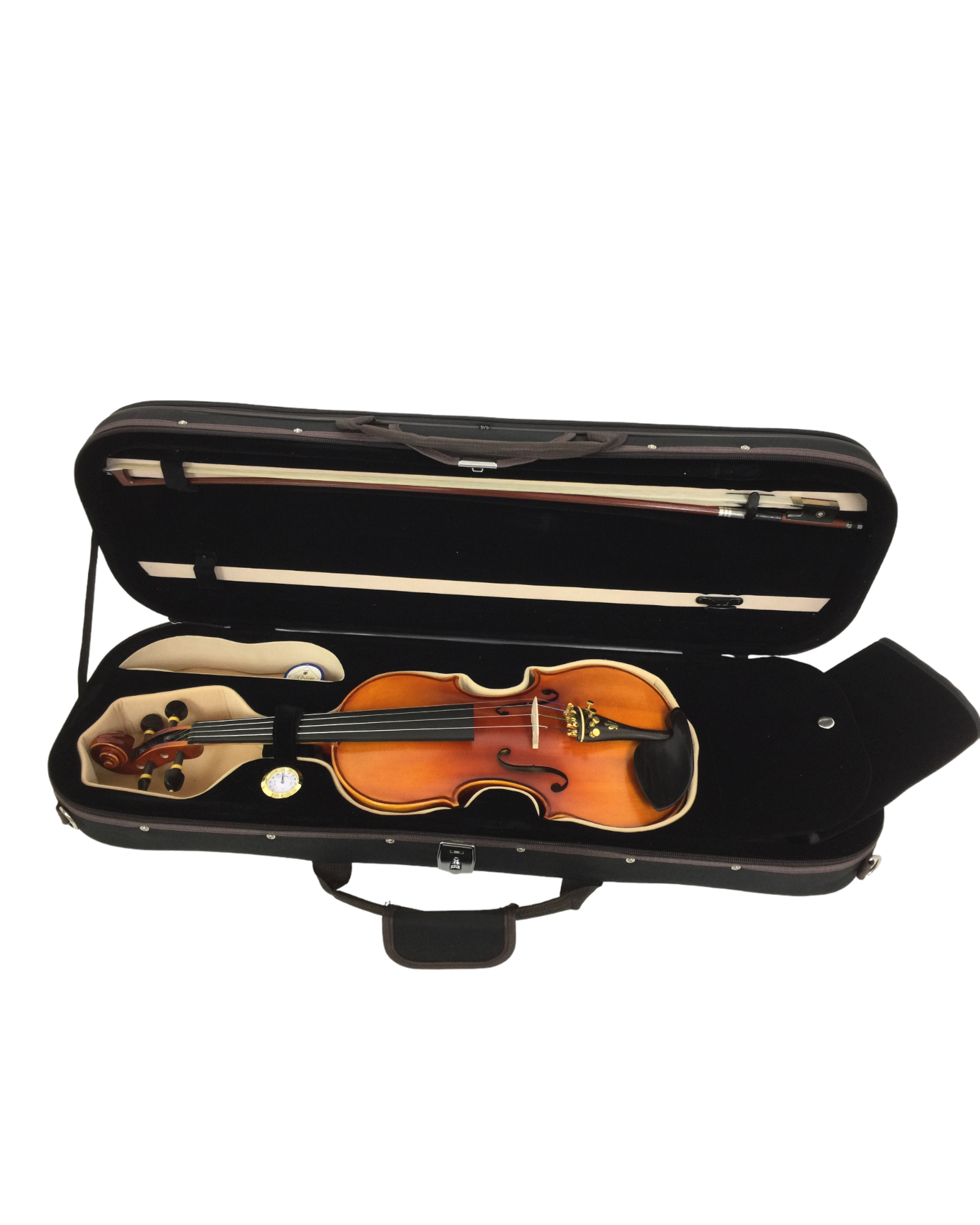 Symphony SJV01AA Solid Wood Handmade Violin Outfit, Ebony Fittings