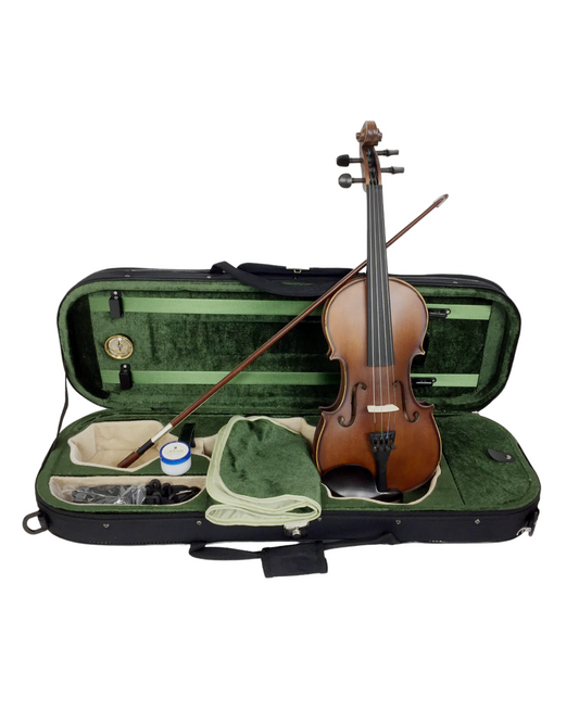 Symphony SJV01A Solid Wood Violin Outfit, Ebony Fittings