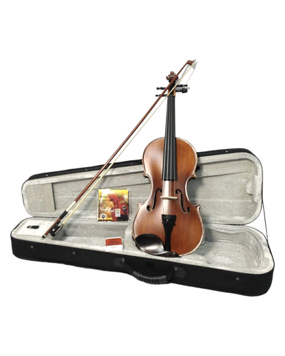 SJV01B Symphony 4/4-1/4 size Violin outfit w/Extra strings, Foam Hard Case, Bow, Rosin