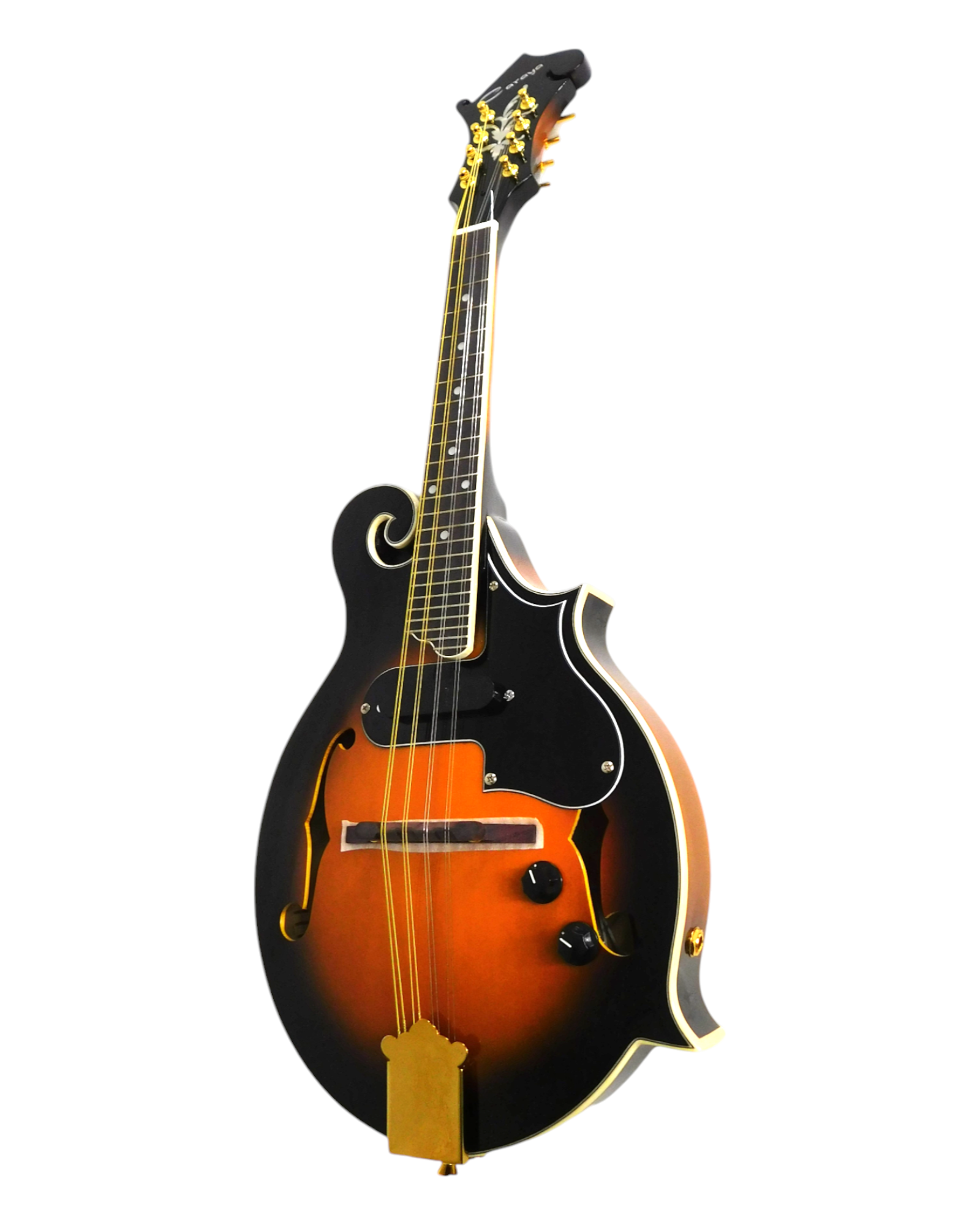 Caraya Solid Spruce Top F-Style Acoustic-Electric Mandolin in Sunburst w/ Accessories & Lockable Hardcase (Optional) - SMA008EQVS