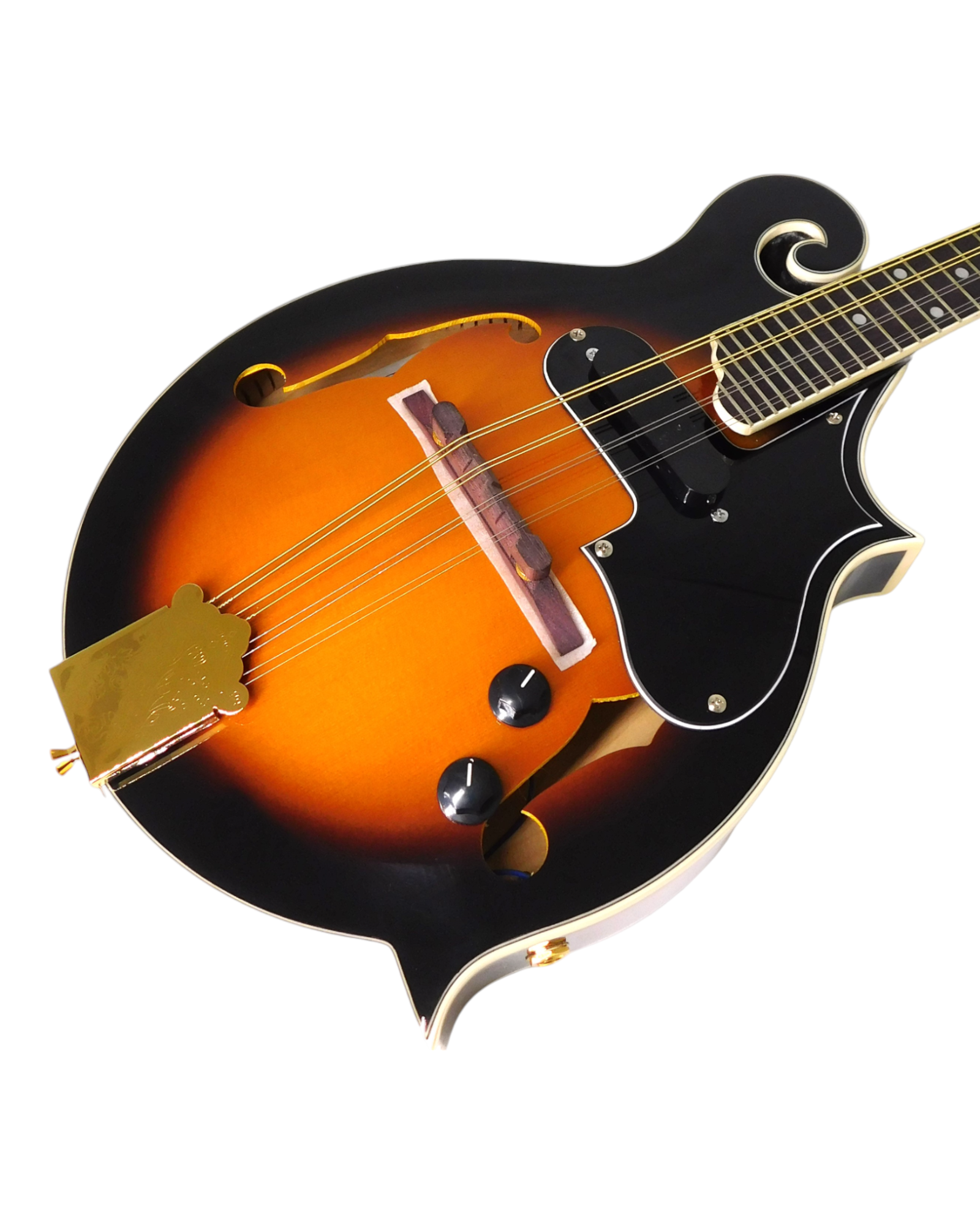 Caraya Solid Spruce Top F-Style Acoustic-Electric Mandolin in Sunburst w/ Accessories & Lockable Hardcase (Optional) - SMA008EQVS