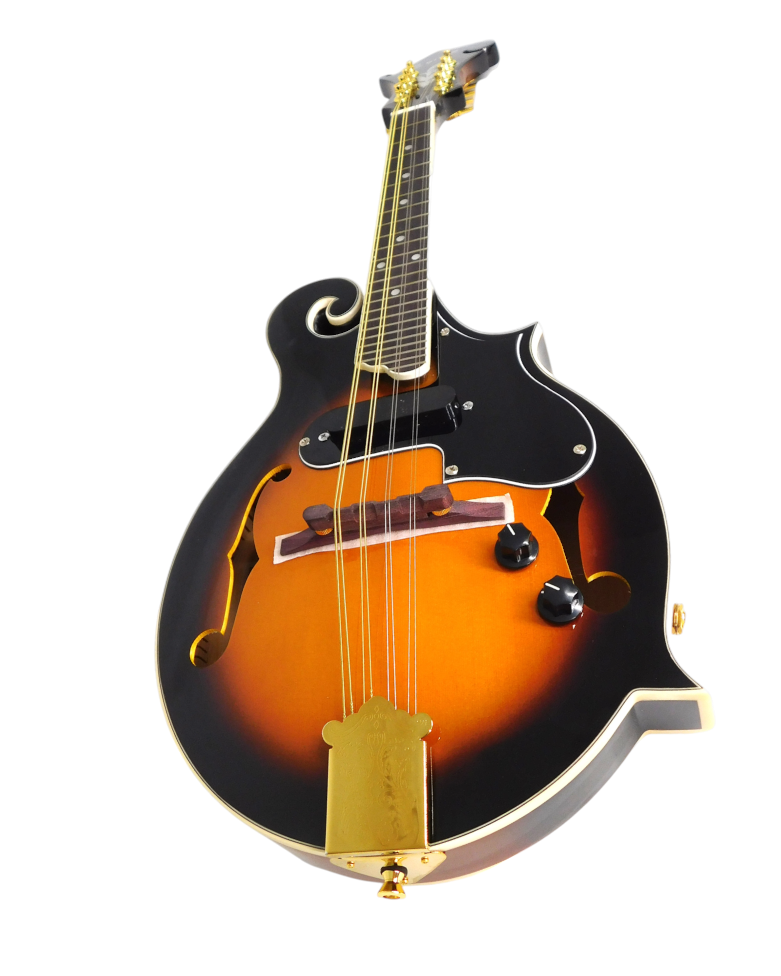 Caraya Solid Spruce Top F-Style Acoustic-Electric Mandolin in Sunburst w/ Accessories & Lockable Hardcase (Optional) - SMA008EQVS