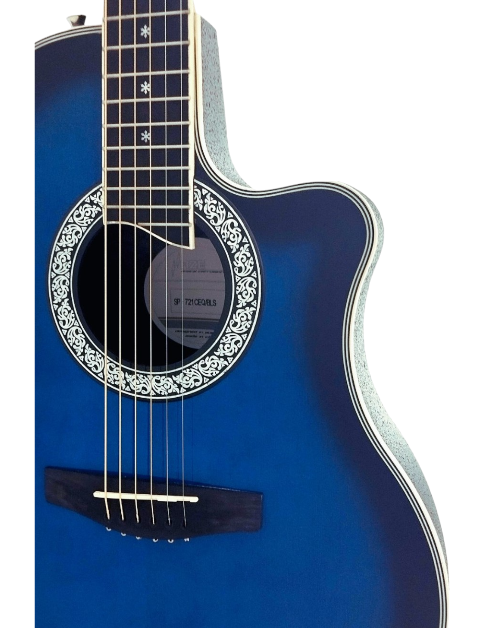 Haze SP721CEQBLS Roundback Built-In Pickups/Tuner Acoustic Guitar - Blue with Accessories and 10W Amp. (Optional)