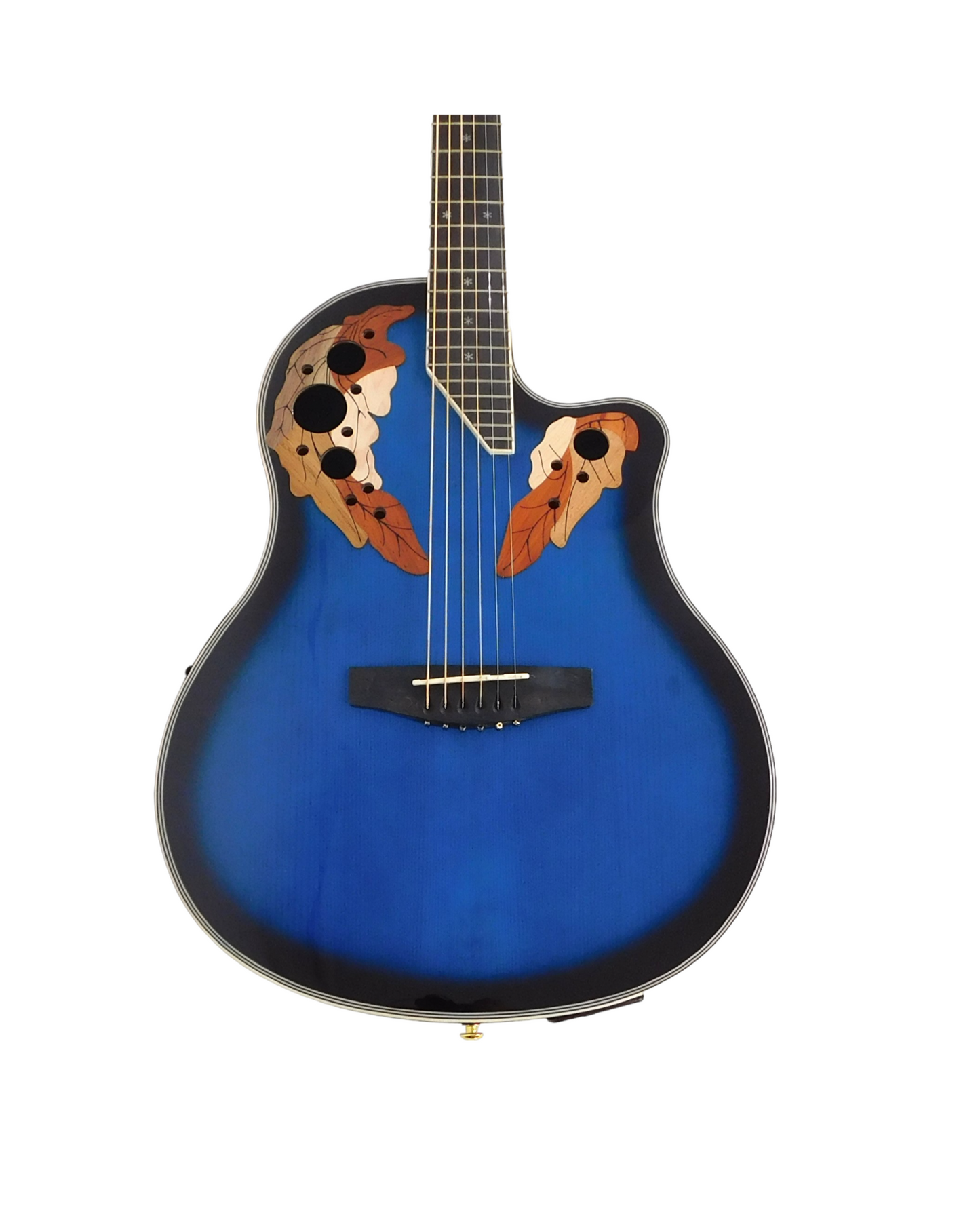 Haze SP723CEQBLS Fibre Glass Roundback Built-In Pickups/Tuner Acoustic Guitar - Blue with Accessories and 10W Amp. (Optional)