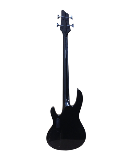 Haze SPB3270BK Fretless 4-String Electric Bass Guitar,Black,Neck-Thru + Free Gig Bag