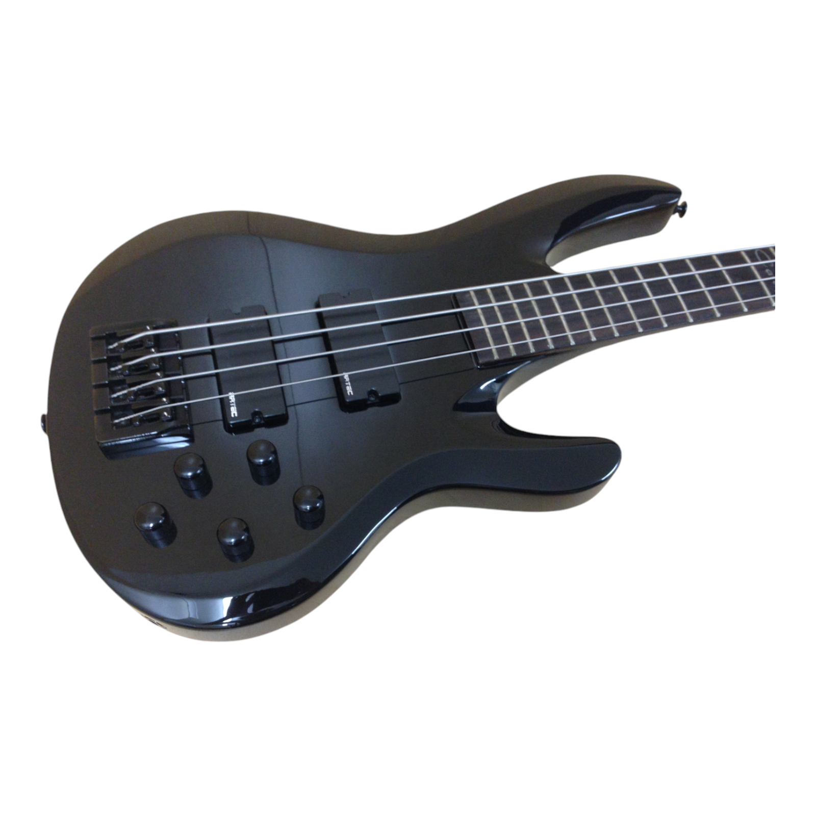 Haze SPB3270BK Fretless 4-String Electric Bass Guitar,Black,Neck-Thru + Free Gig Bag