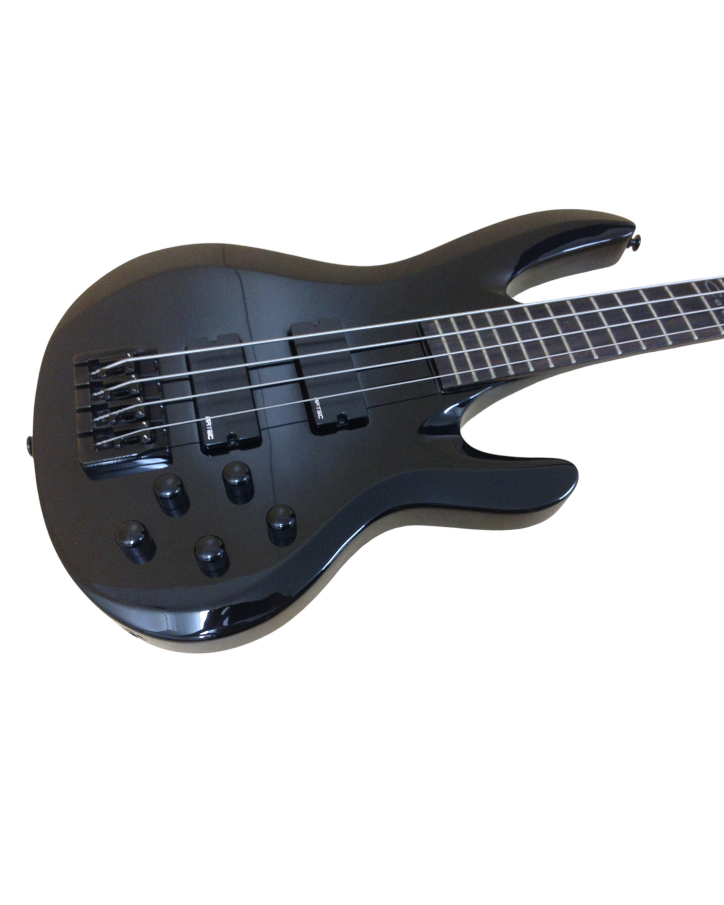 Haze SPB3270BK Fretless 4-String Electric Bass Guitar,Black,Neck-Thru + Free Gig Bag