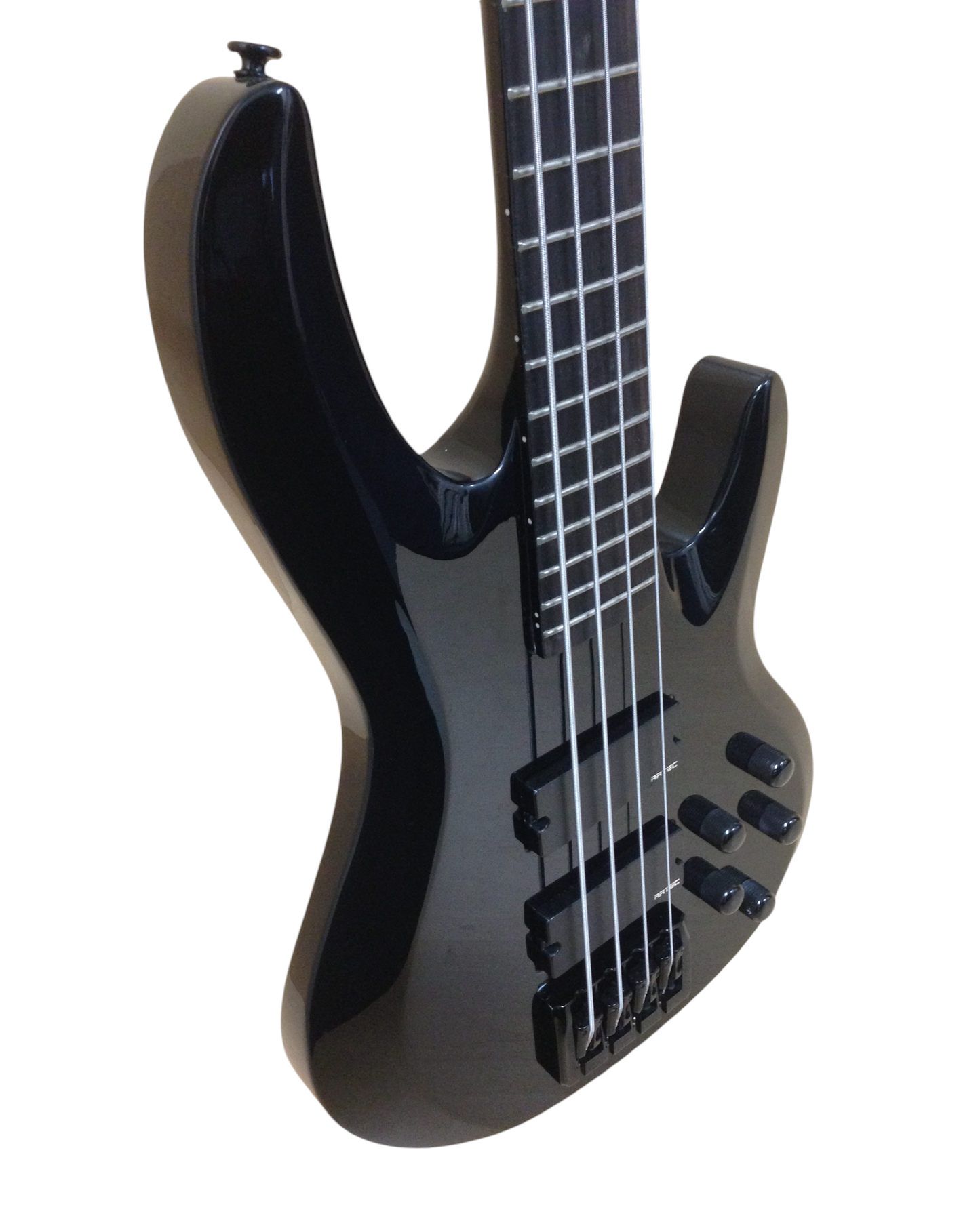 Haze SPB3270BK Fretless 4-String Electric Bass Guitar,Black,Neck-Thru + Free Gig Bag