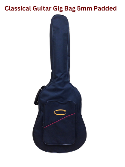 Caraya SPTCG39D Economy Classical Guitar Soft Bag, Black, Backpack, 5mm Padded
