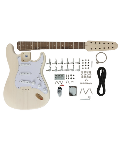 Solid Basswood 12-String Electric Guitar DIY Kit, No-Soldering, SSS. ST1012SDIY