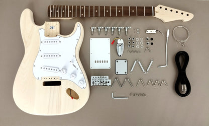 Haze ST10DIY Solid Basswood Electric Guitar, No-Soldering