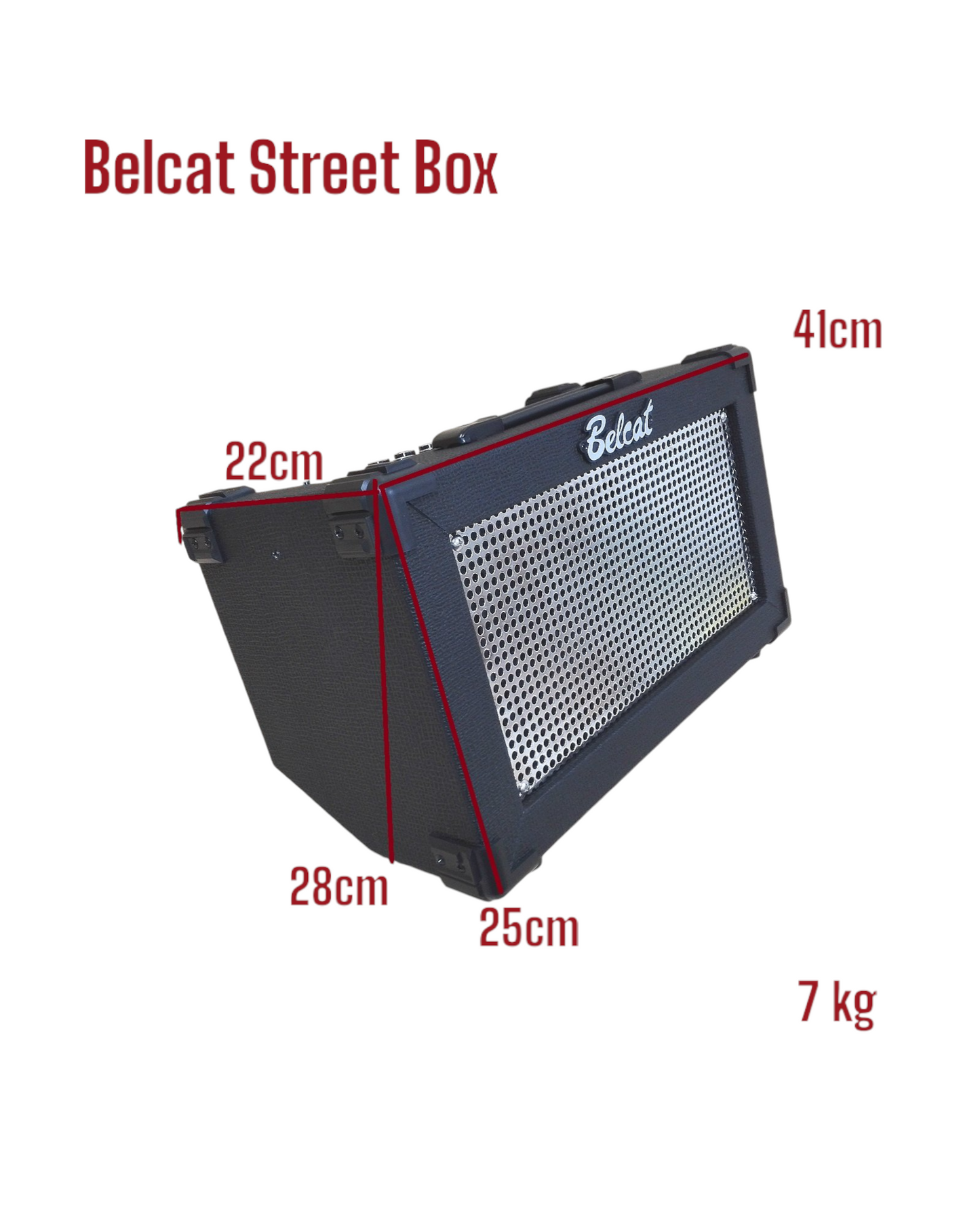 Belcat STREEBOX 15W Rechargeable Guitar Amplifier, Mic, Reverb, Delay, Chorus, Tremolo