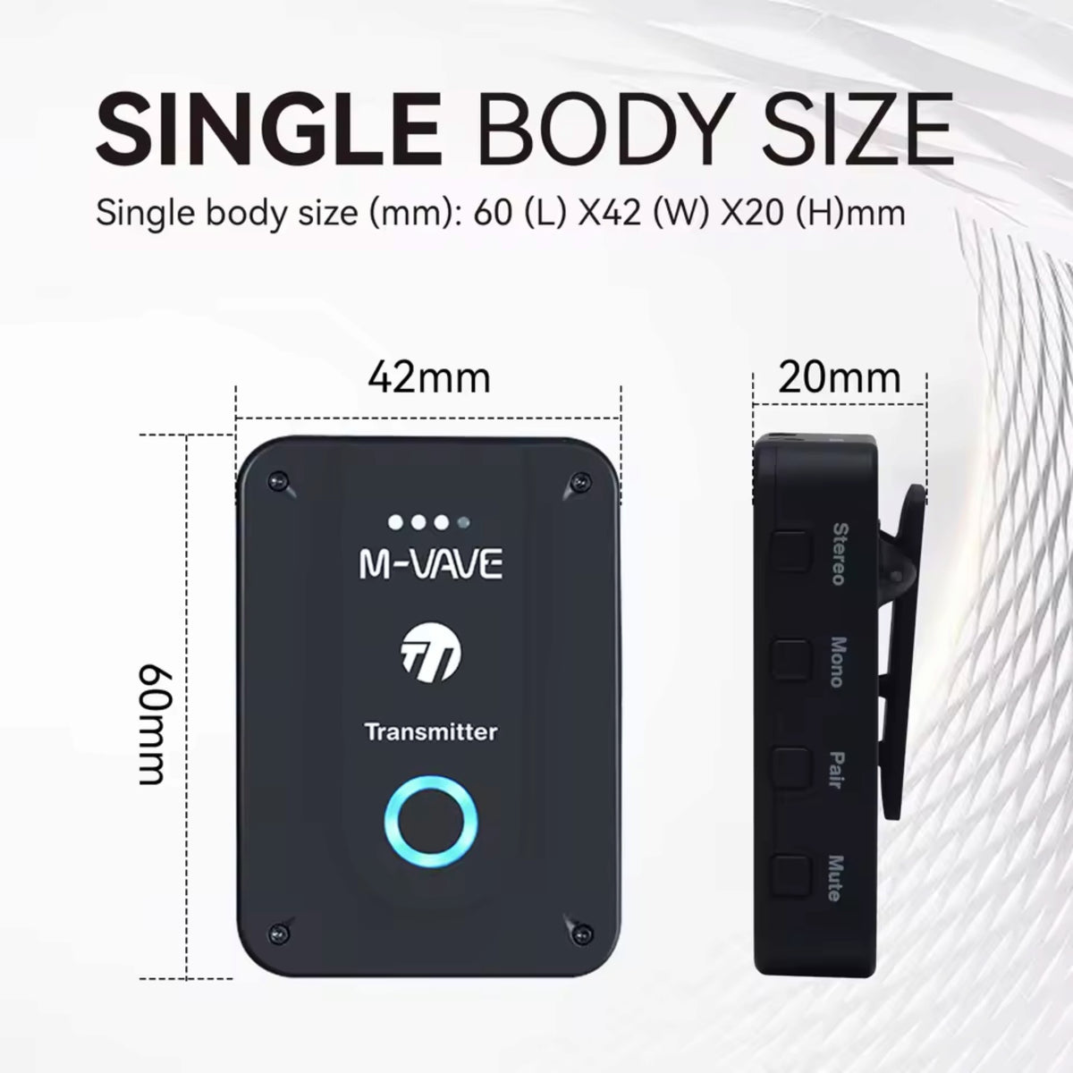 M-VAVE WP9 Wireless 2.4GHz Low-Latency In-Ear Monitor Transmitter / Reciever - 30m Range