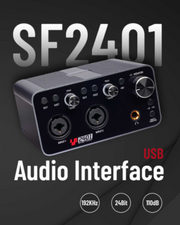 Simplefly Digital Dual-Channel 24bit/192kHz AD/DA Converter USB-C Audio Interface w/ 48V Phantom Power Supply & Pre-Amp -  SF2401