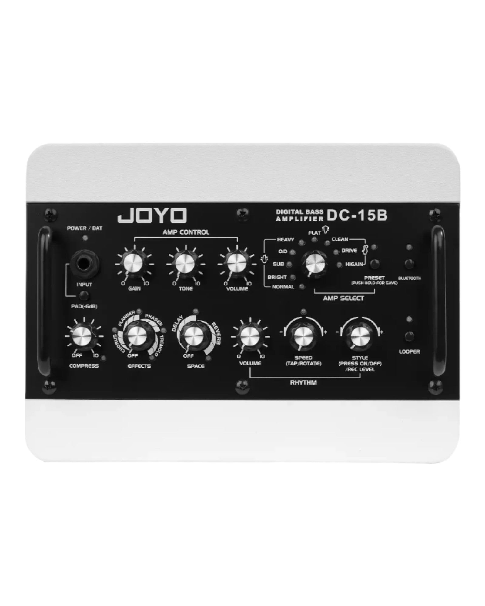 Joyo 15W Portable Digital Amp for Bass Guitar w/ Built-In Effects & Drum Machine - DC15B