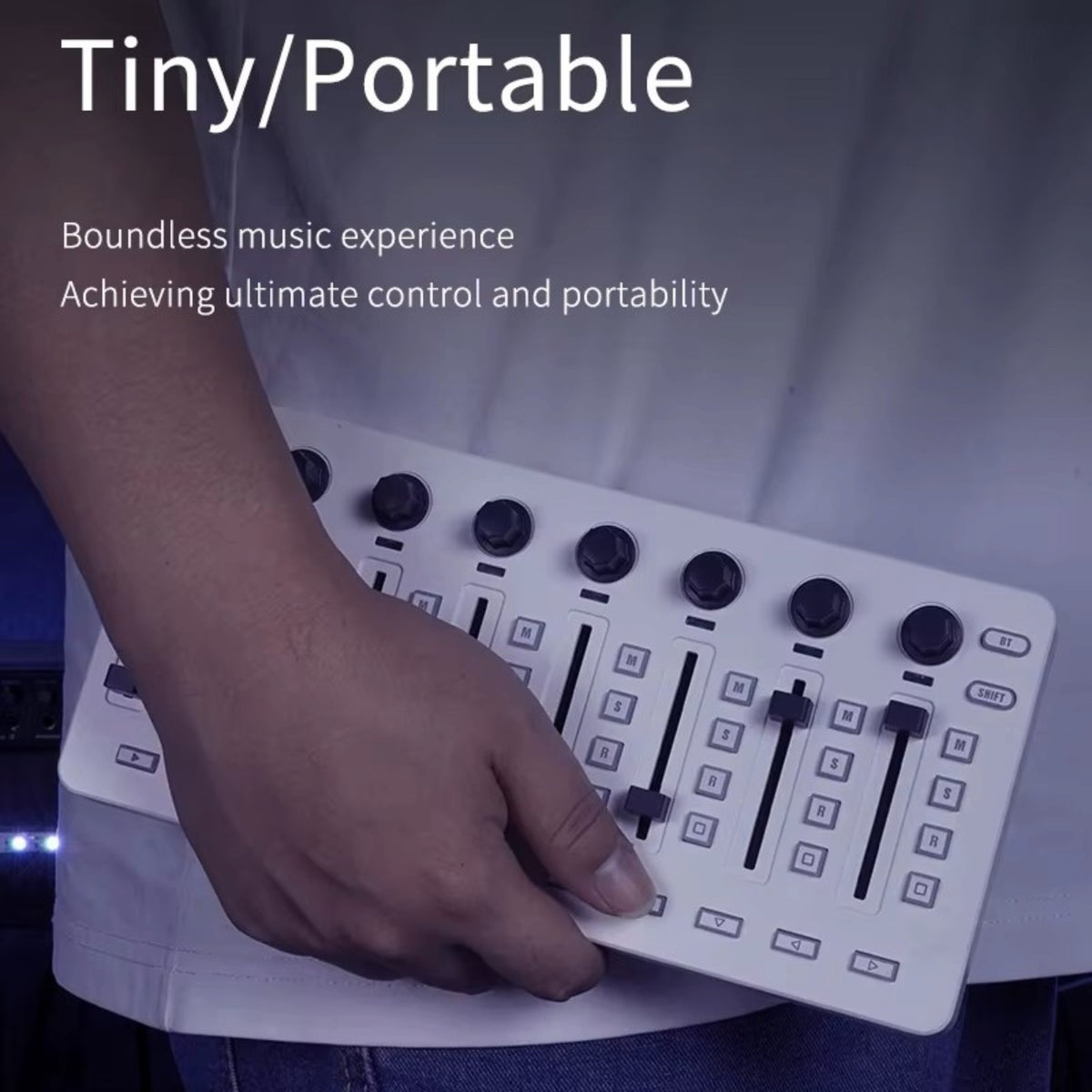 M-VAVE SMCMIXER Wireless DAW MIDI Control Surface w/ 8 Touch-Sensitive Faders, 8 Rotary Encoders & 43 Assignable Buttons