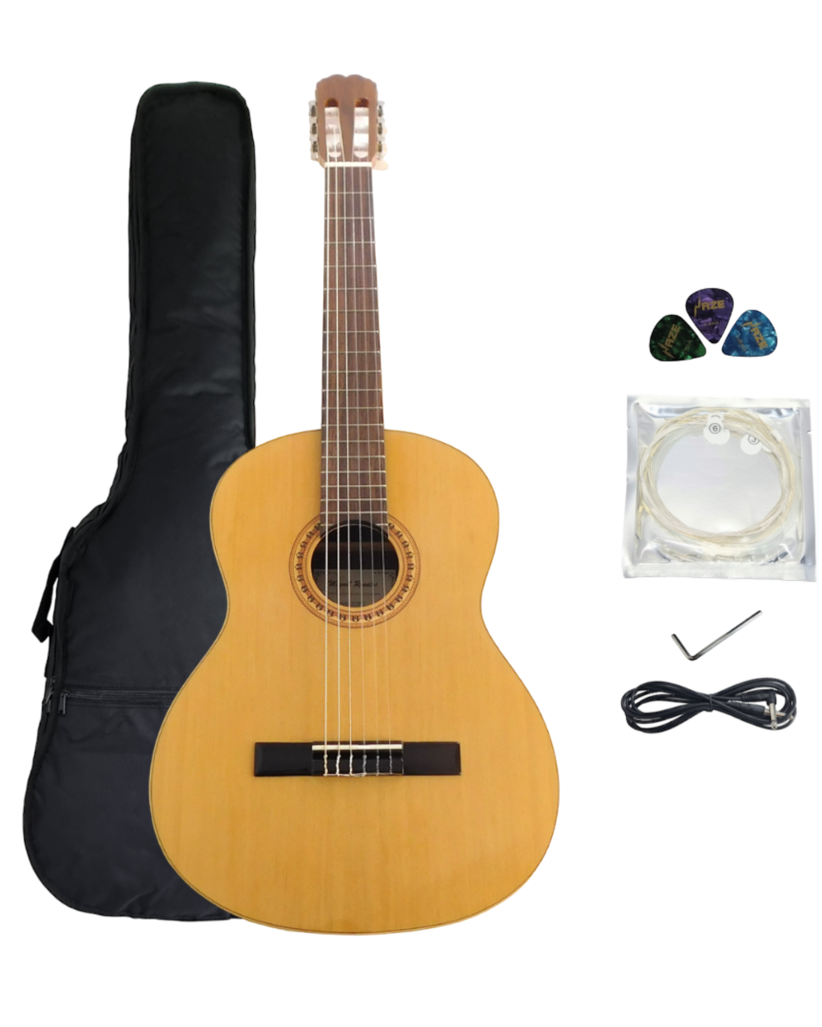 Miguel Rosales MR10 Natural Nylon String Classical Guitar with Solid German Spruce Top