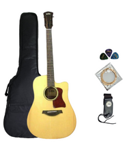Gosila CS801210CEQ Solid Spruce Top Fishman Pickup/Tuner Cutaway Acoustic Guitar - Natural