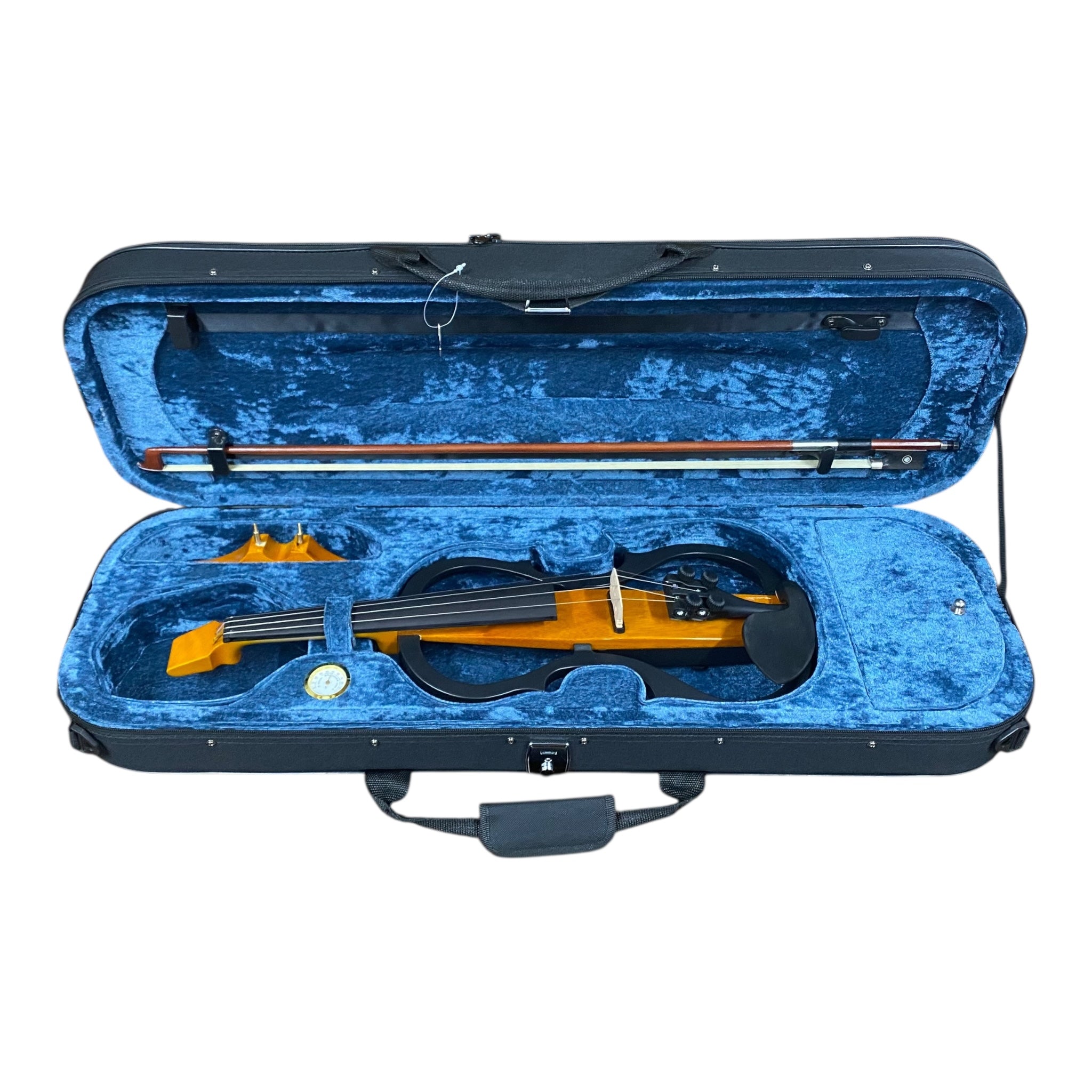 Symphony EVHL01N Headless Catalpa ABS Electric Violin Outfit in Natural Gloss w/ Built-In EQ