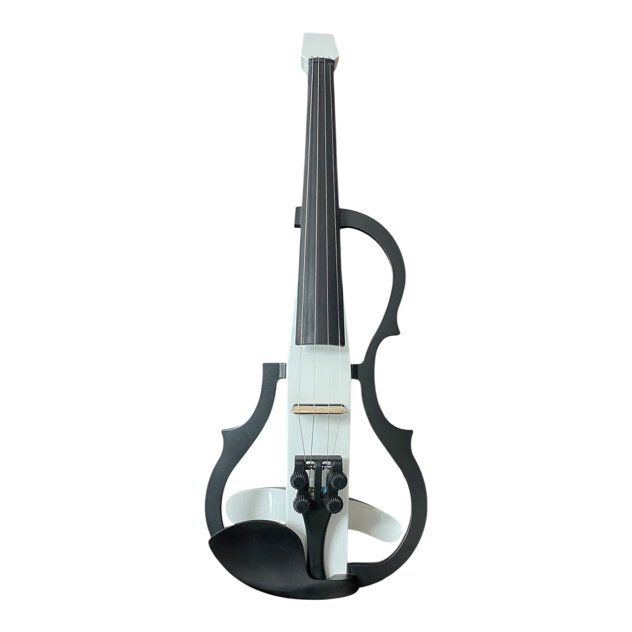 Pre-Order Symphony EVHL01WH Headless Catalpa ABS Electric Violin Outfit in White Gloss w/ Built-In EQ